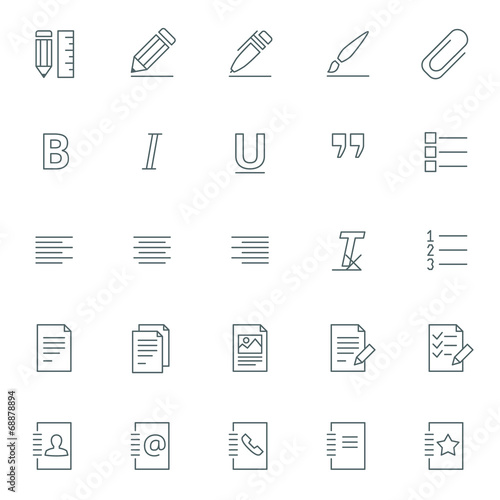 Vector icons set. For web site design and mobile apps.
