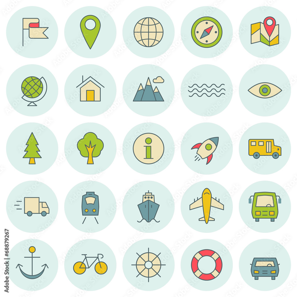 Vector icons set. For web site design and mobile apps. Vector icons set. For web site design and mobile apps.