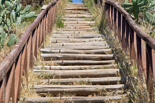 Alte Holztreppe