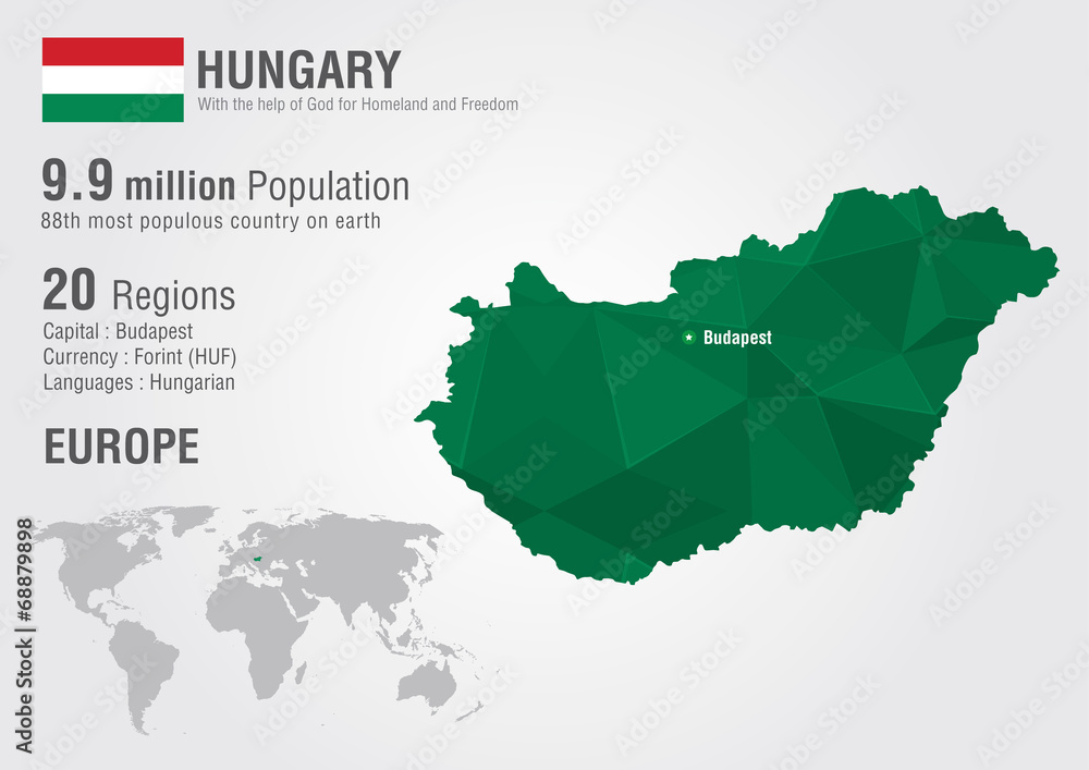 Hungary World Map With A Pixel Diamond Texture Stock Vector Adobe Stock 1000 F 68879898 OkPb96uISW22J7iMtGvEthIUEL2ywjka 