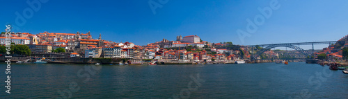 Waters of Douro river passing through Porto, Portugal.
