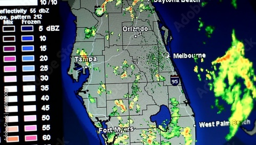 weather forecast on screen