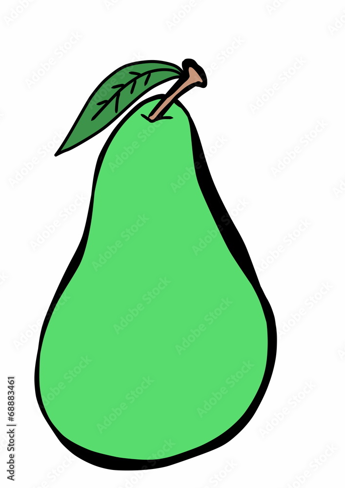 doodle green pear