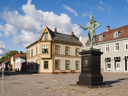 Tableau sur toile The Old Town in Fredrikstad, Norway