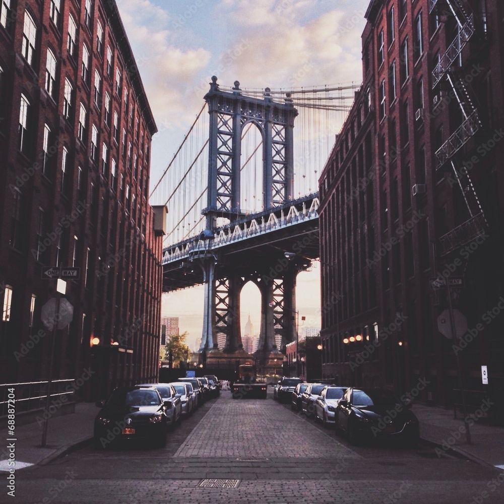 Manhattan bridge - obrazy, fototapety, plakaty 