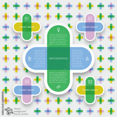 Infographics Vector Background Grid Layout Crisscross