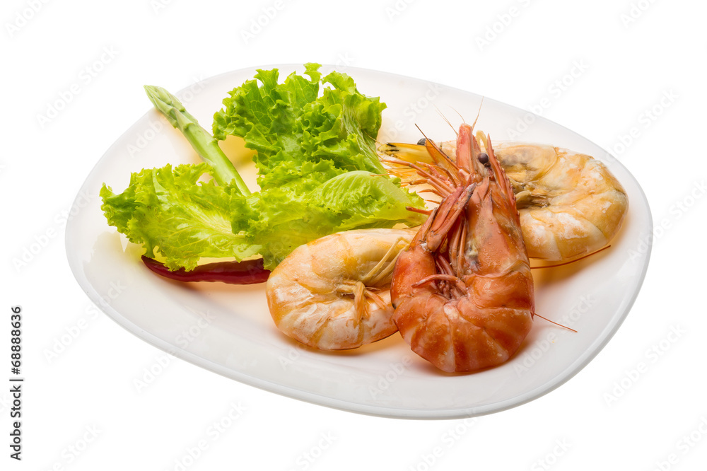 Boiled king prawns Boiled king prawns