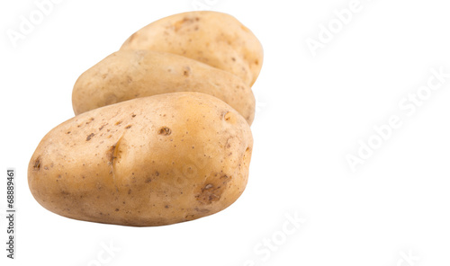 Sweet potato over white background 