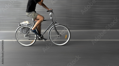 cyclist on black bike