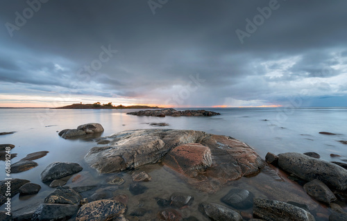 Sun breaking through the st...