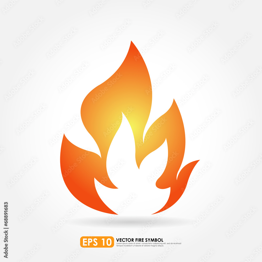 Flame or fire icon can be used as flammable sign Flame or fire icon can be used as flammable sign