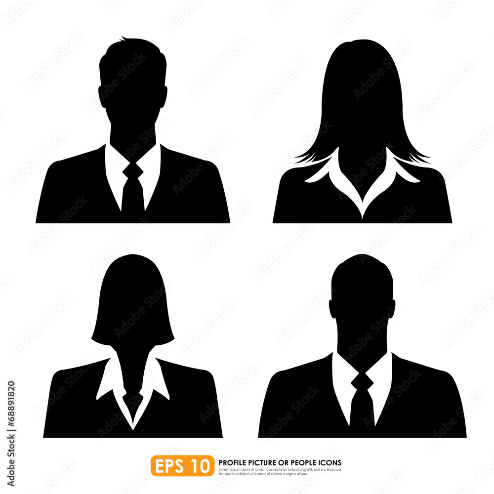 Businesspeople avatar profile picture set Stock Vector | Adobe Stock
