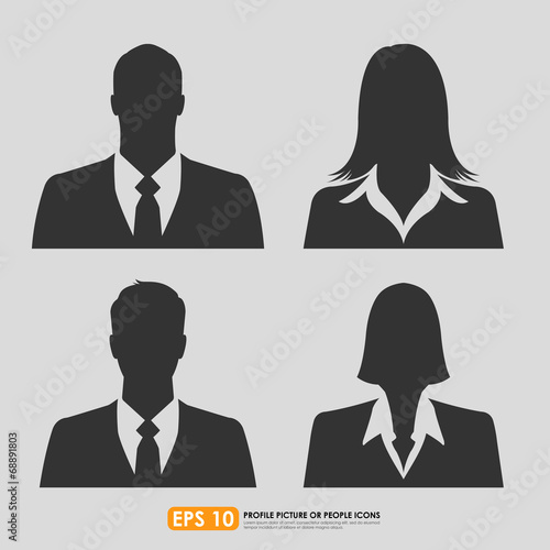 Businesspeople avatar profile picture icon set 