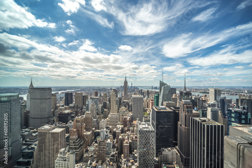 New York City Manhattan midtown buildings skyline view