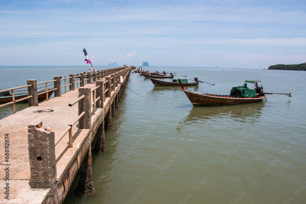 Fishing boat on sea,Nature background Fishing boat on sea,Nature background