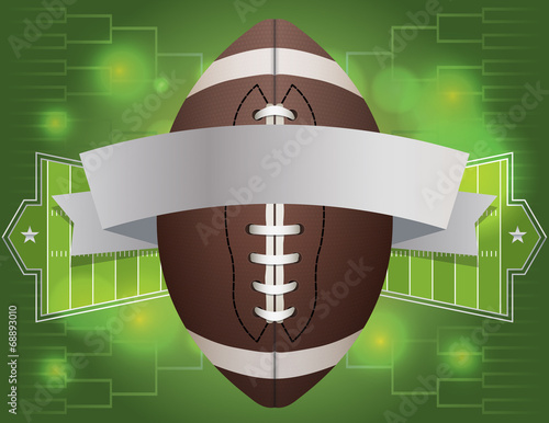 American Football Banner Illustration