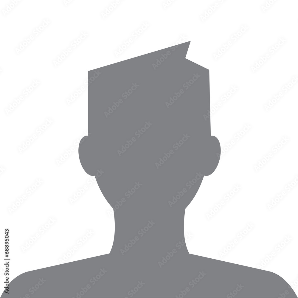 Avatar profile modern hair gray color Avatar profile modern hair gray color