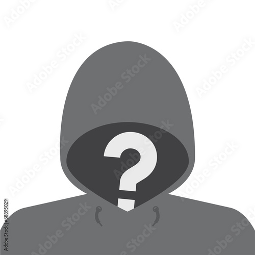 Anonymous avatar profile icon. Vector.
