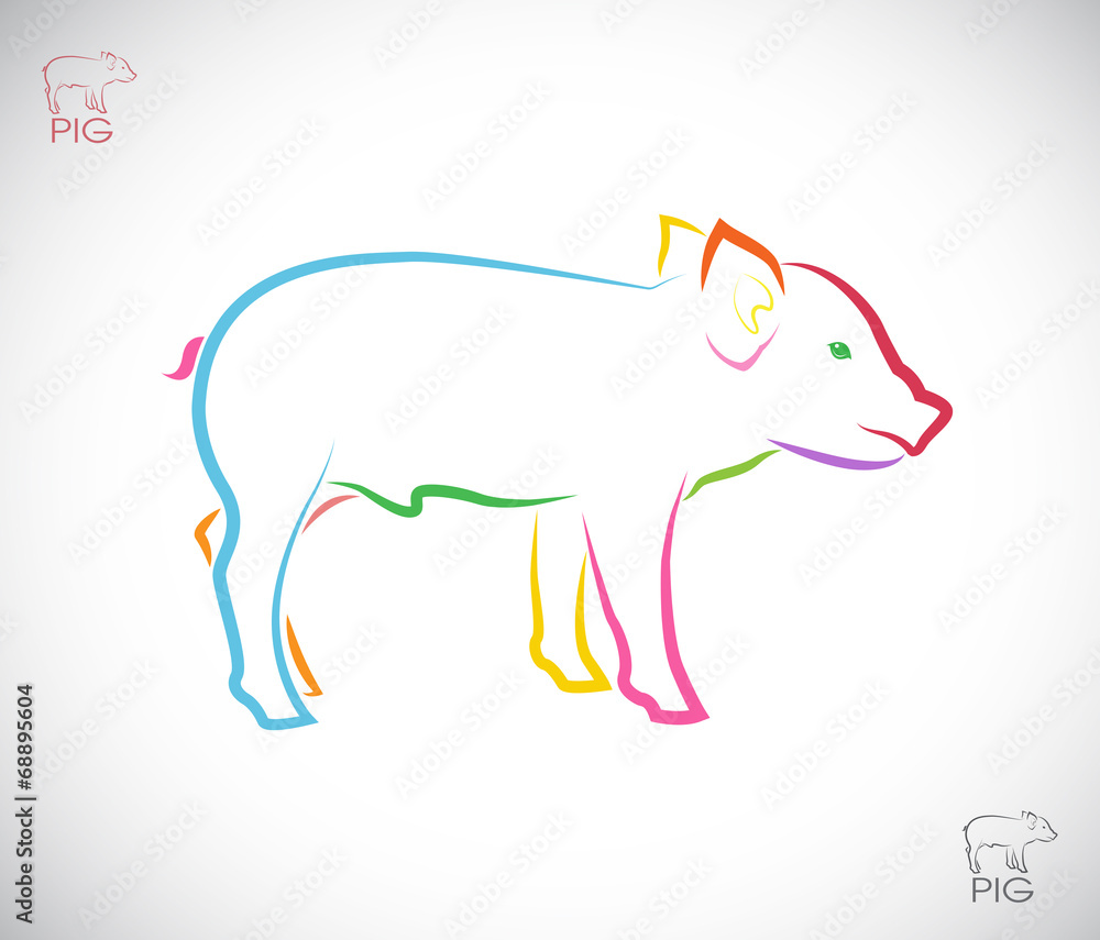 Vector image of a pig Vector image of a pig