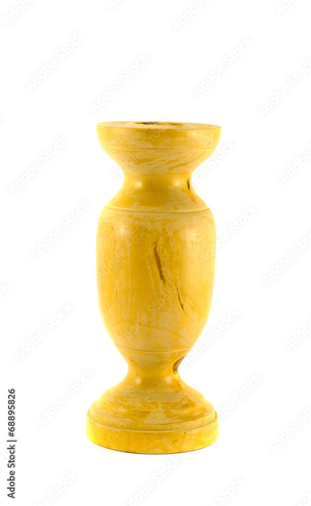 handmade turned wooden vase craft object isolated handmade turned wooden vase craft object isolated