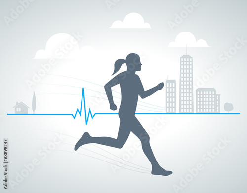 running background 002 - woman