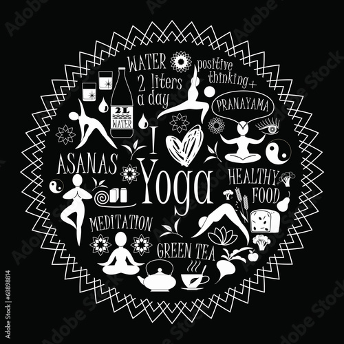 Illustration of yoga lifestyle