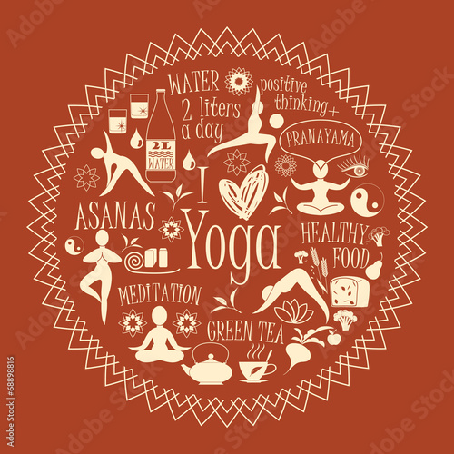 Illustration of yoga lifestyle