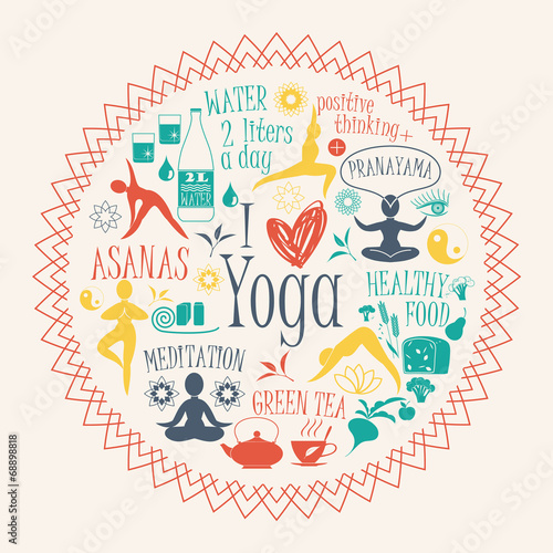 Illustration of yoga lifestyle