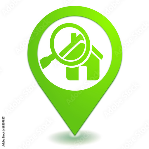 diagnostic immobilier sur symbole localisation vert