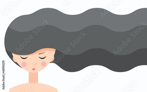girl with curly hair