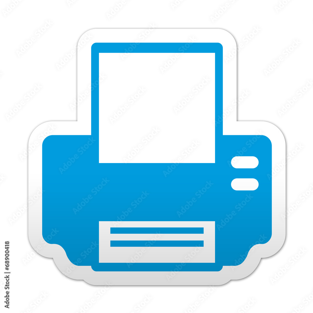 Pegatina simbolo impresora ilustración de Stock | Adobe Stock