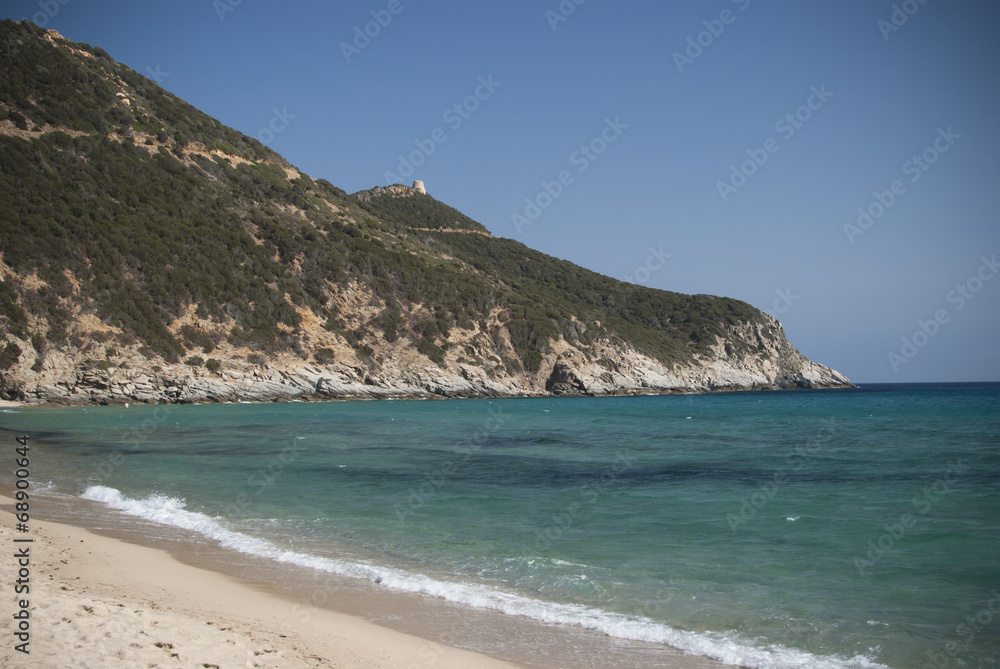 Colors of Sardinia. Solanas Beach