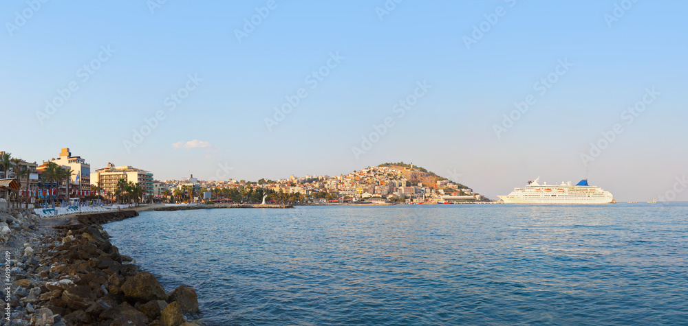 Morning panorama of Kusadasi Turkey