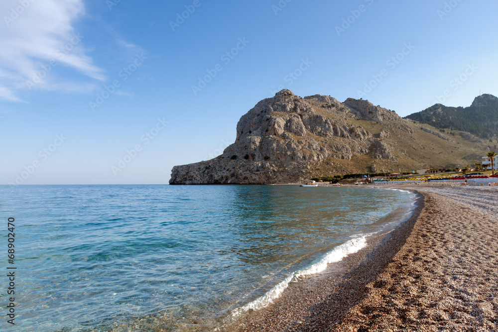 Beach on the island of Rhodes
