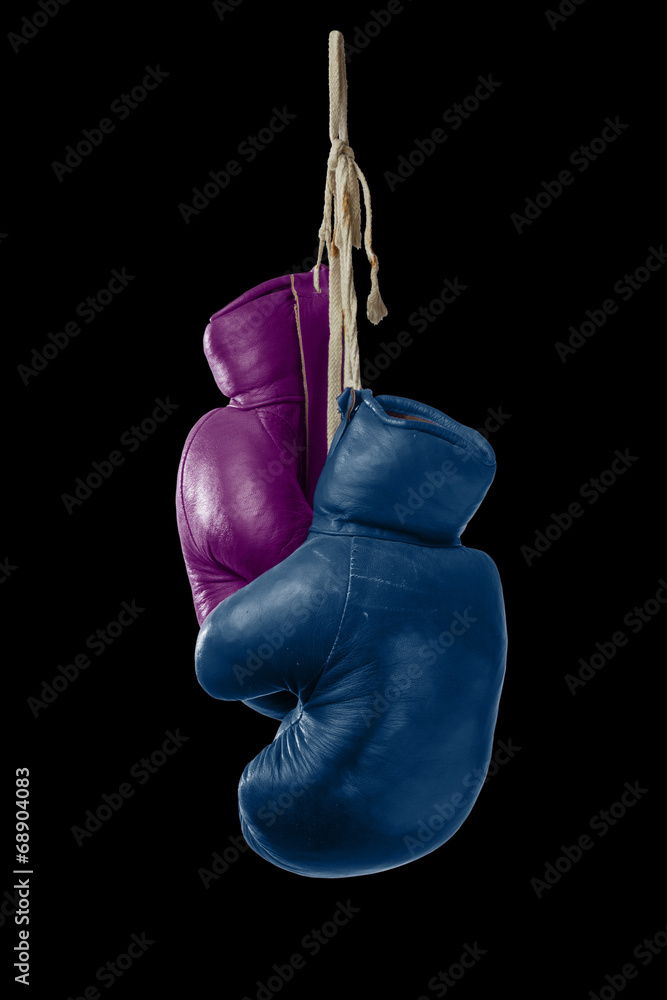 Symbol for Man and Woman Boxing with Pink & Blue Boxing Gloves Stock Photo  | Adobe Stock