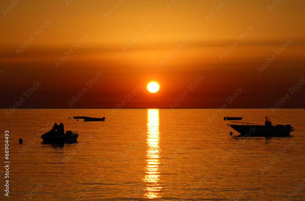 Sea, Boats and Sun