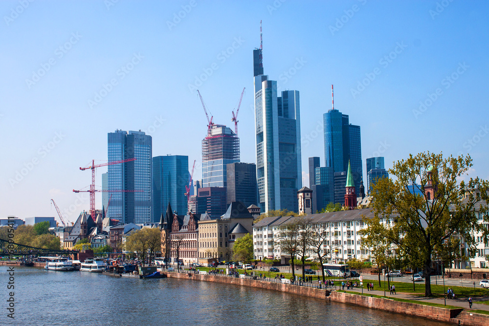 City skyline in Frankfurt