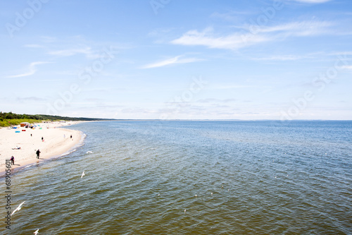 Miedzyzdroje in Poland - Baltic Sea and beach