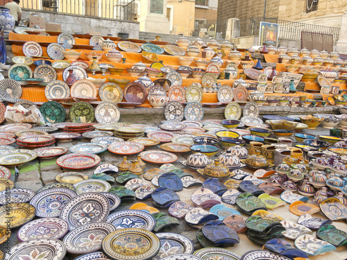 Sale of ceramic, typical of Morocco.