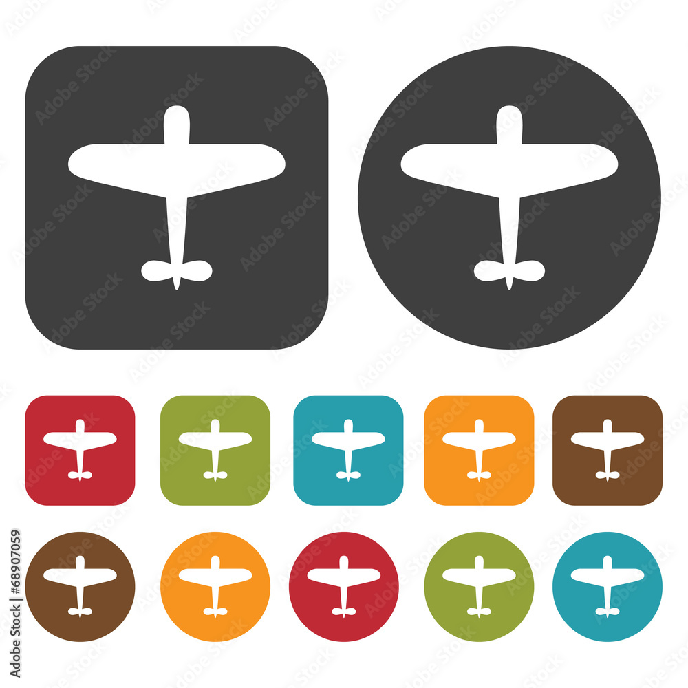 Airplanes icons set. Illustration eps10 Airplanes icons set. Illustration eps10