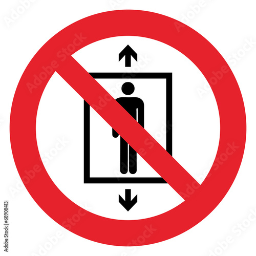 Prohibition sign NO TRANSPORT PERSONS