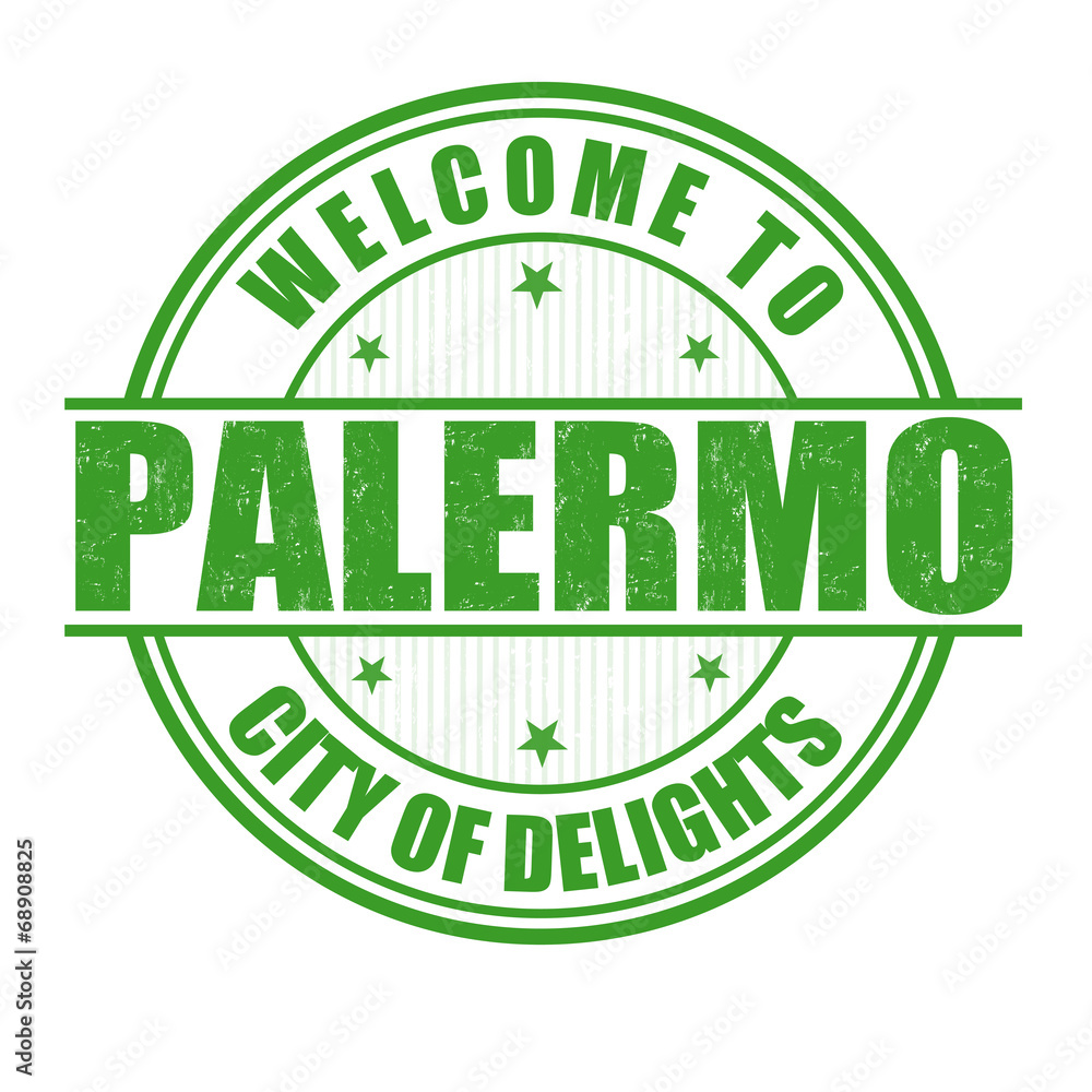 Welcome to Palermo stamp