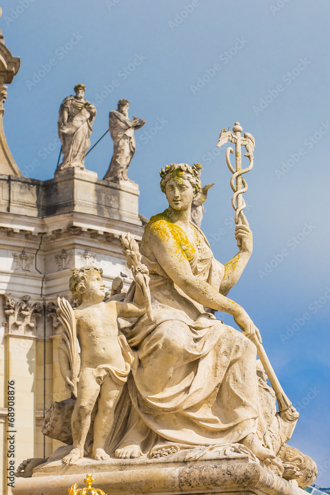 Sculpture at Versailles Palace in Paris, France