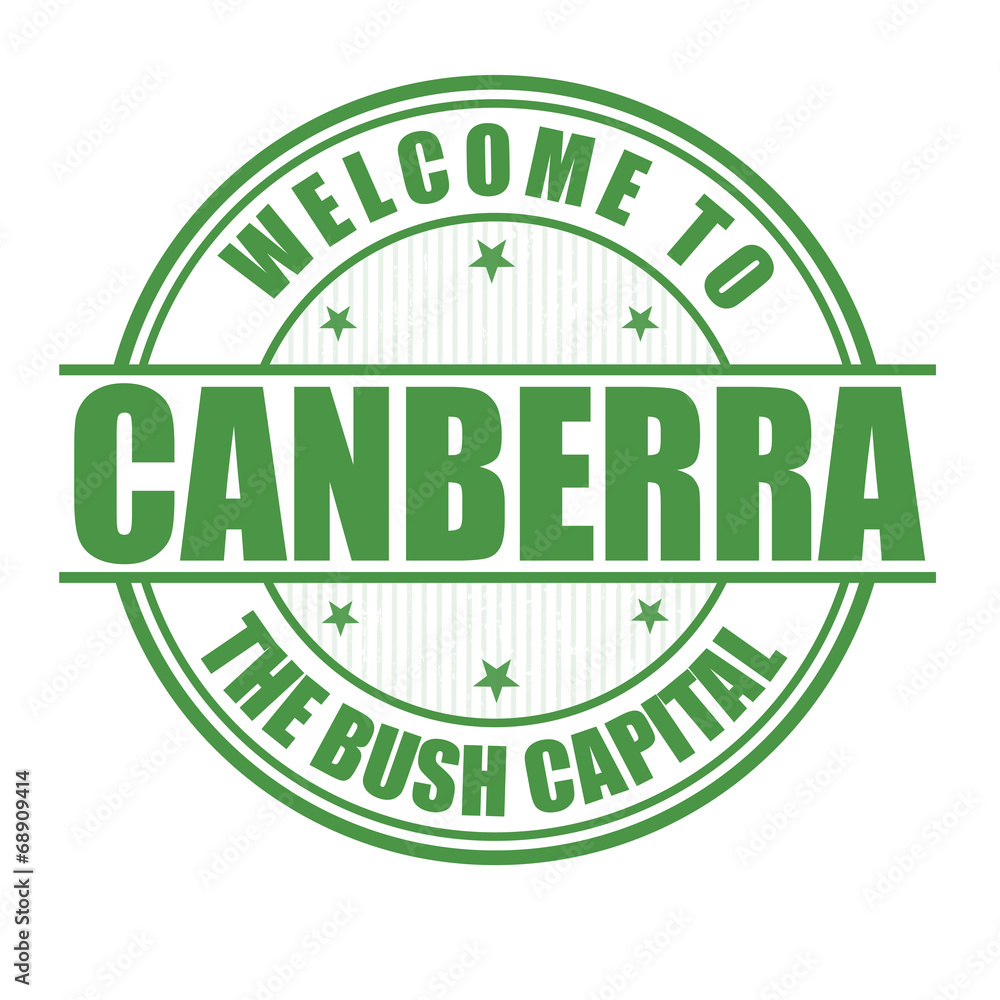 Welcome to Canberra stamp