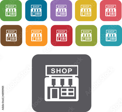 Shopping Icons Set. Illustration eps10