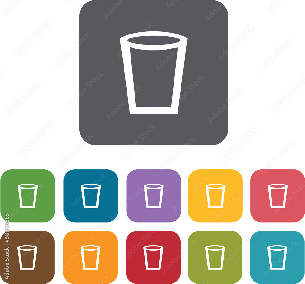 Glass icons set. Rectangle colorful 12 buttons. Illustration eps Glass icons set. Rectangle colorful 12 buttons. Illustration eps