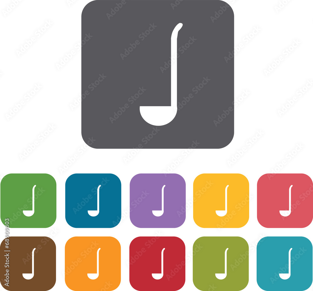 Cooking and kitchen icons set. Rectangle colorful 12 buttons. Il Cooking and kitchen icons set. Rectangle colorful 12 buttons. Il