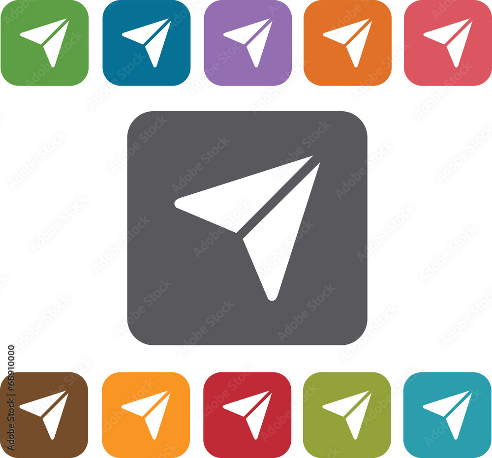 Map Icons and Location Icons set. Rectangle colorful 12 buttons. Map Icons and Location Icons set. Rectangle colorful 12 buttons.