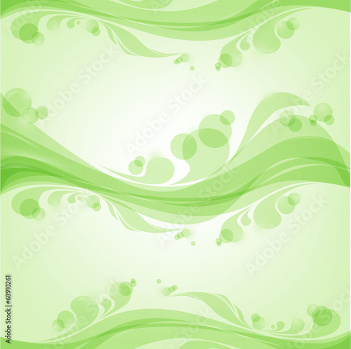 green pattern on a light green background