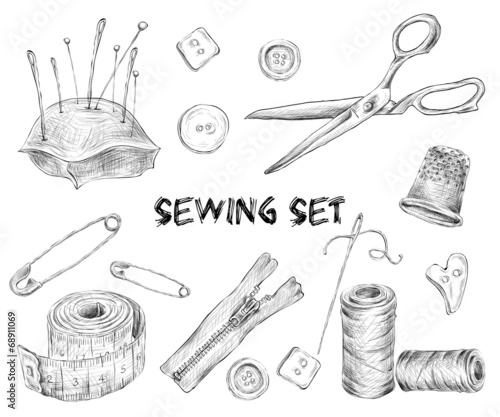 Sewing sketch set